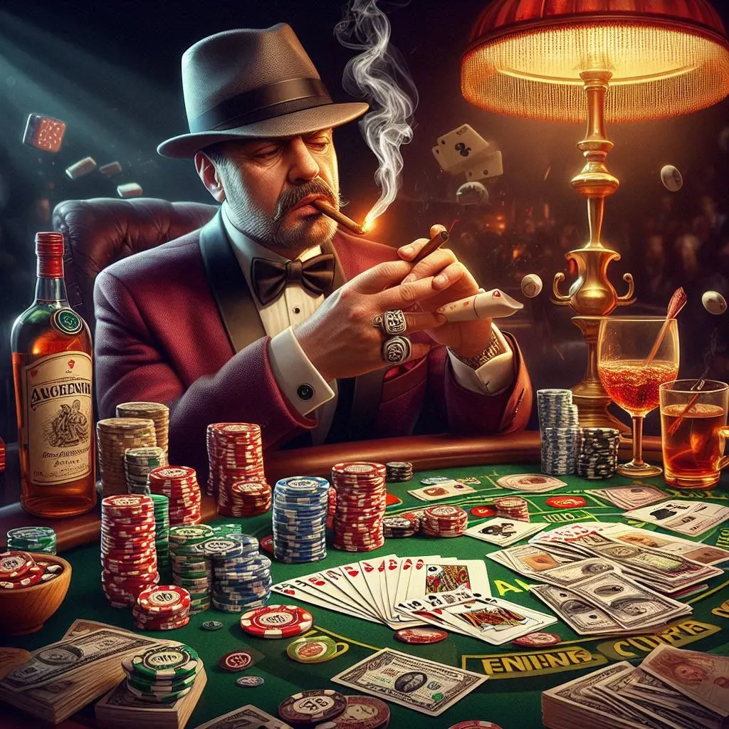 Interface de jeu réaliste avec cartes et jetons sur la plateforme Lucky Treasure Casino